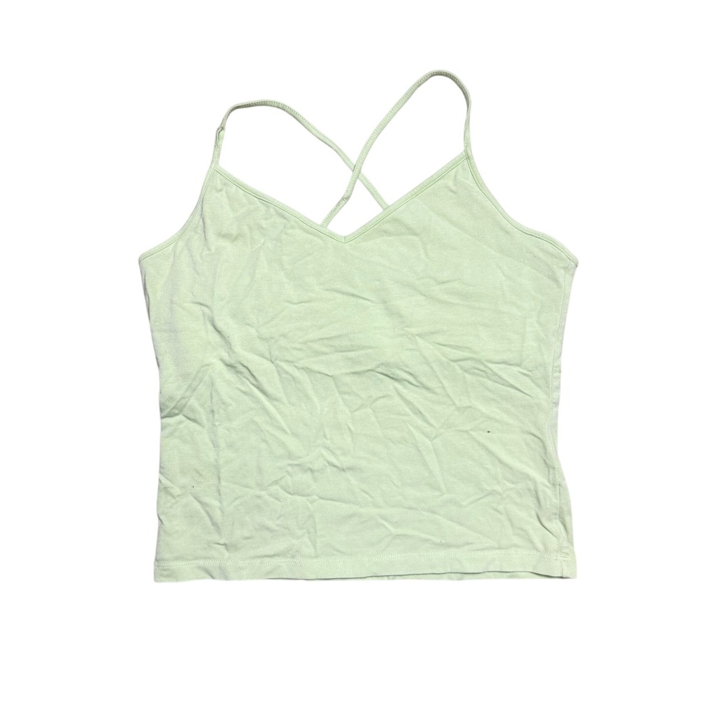 GAP Women Mint Green Criss Cross Back Cami Tank Top